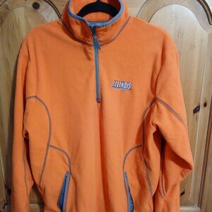 Antigua Illinois Fighting Illini NCAA Men's 1/4 Zip Pullover Orange Medium